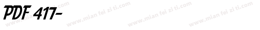 PDF 417字体转换